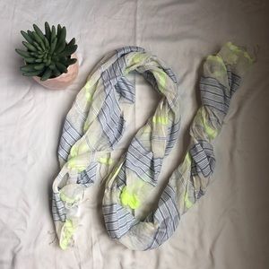 Blue, White and yellow scarf